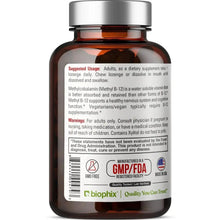 Load image into Gallery viewer, biophix Methyl B-12 Extra Strength 10000 mcg 90 Vegan Lozenges - Cherry Flavor