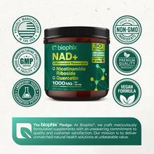 Load image into Gallery viewer, biophix NAD+ Micronized Resveratrol – Nicotinamide Riboside with Quercetin 1000mg per Serving 100 Veg Capsules
