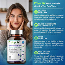 Load image into Gallery viewer, biophix Nicotinamide 500 mg 180 Vcaps Plus Hair Skin and Nails 180 Caplets Skin Kit
