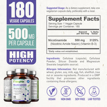 Load image into Gallery viewer, biophix Nicotinamide 500 mg 180 Vegetarian Capsules with Free Vitamin C-1000 30 Tablets