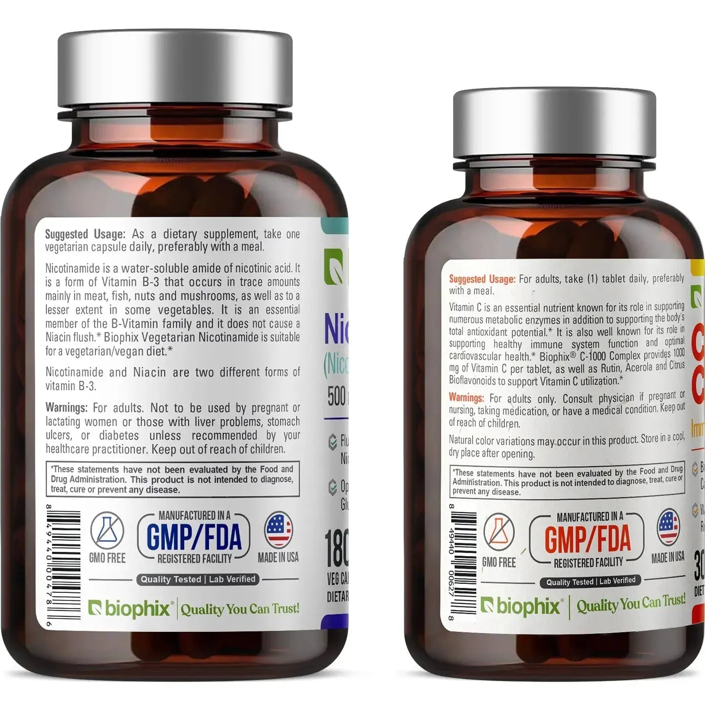 Biophix Nicotinamide B3 Lifestyle Daily Skin Antioxidant Cellular Wellness Supplement