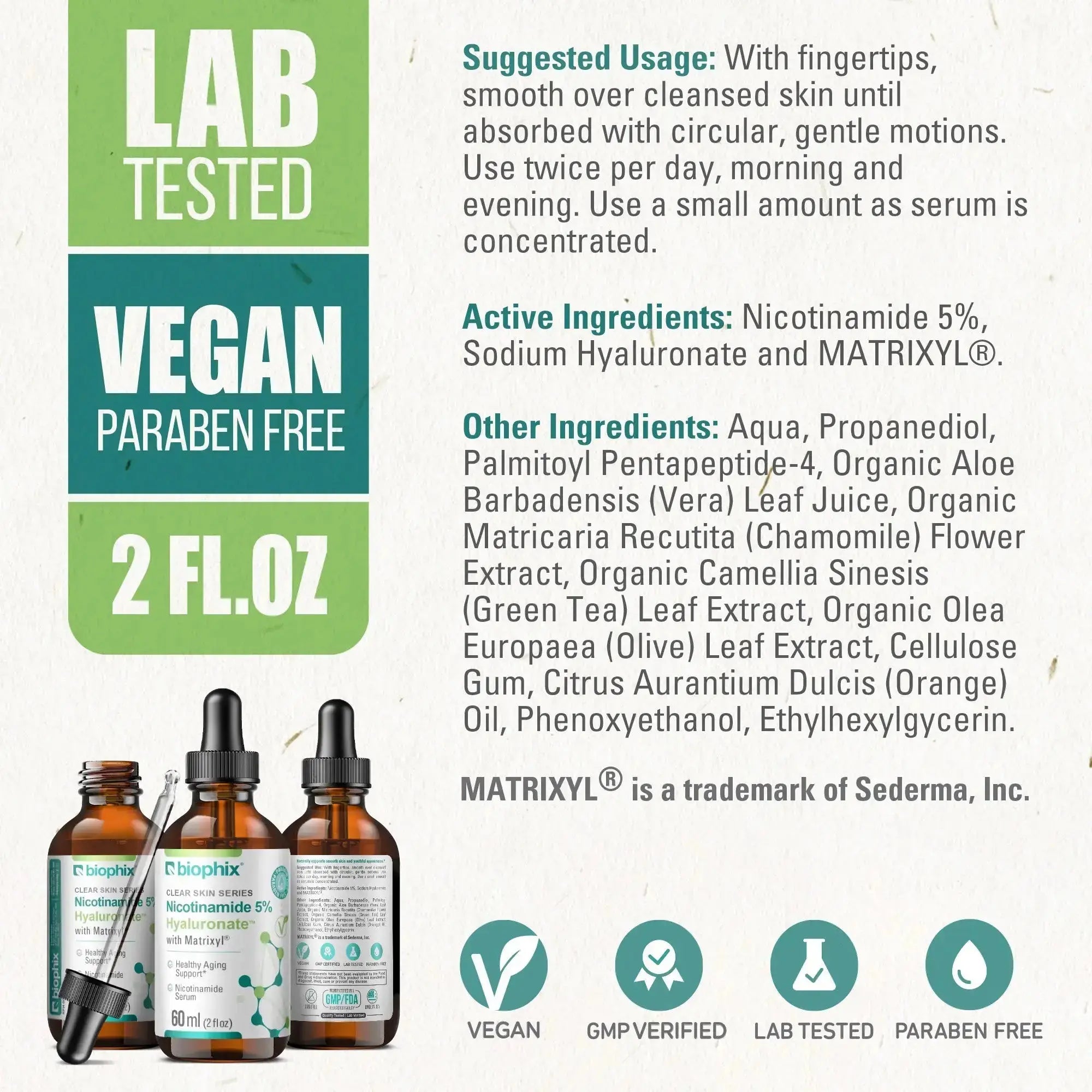 biophix Nicotinamide Age-Defying Liquid Serum 2 oz