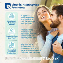 Load image into Gallery viewer, Biophix Nicotinamide Maximum Strength Left Side View Non-Flushing Niacin Vegan