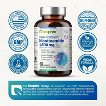 Load image into Gallery viewer, Biophix Nicotinamide Maximum Strength Right Side View cGMP USA Third Party Tested