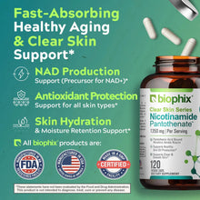 Load image into Gallery viewer, biophix Nicotinamide Pantothenate 1350 mg 120 Vegetarian Capsules