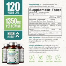 Load image into Gallery viewer, biophix Nicotinamide Pantothenate 1350 mg 120 Vegetarian Capsules