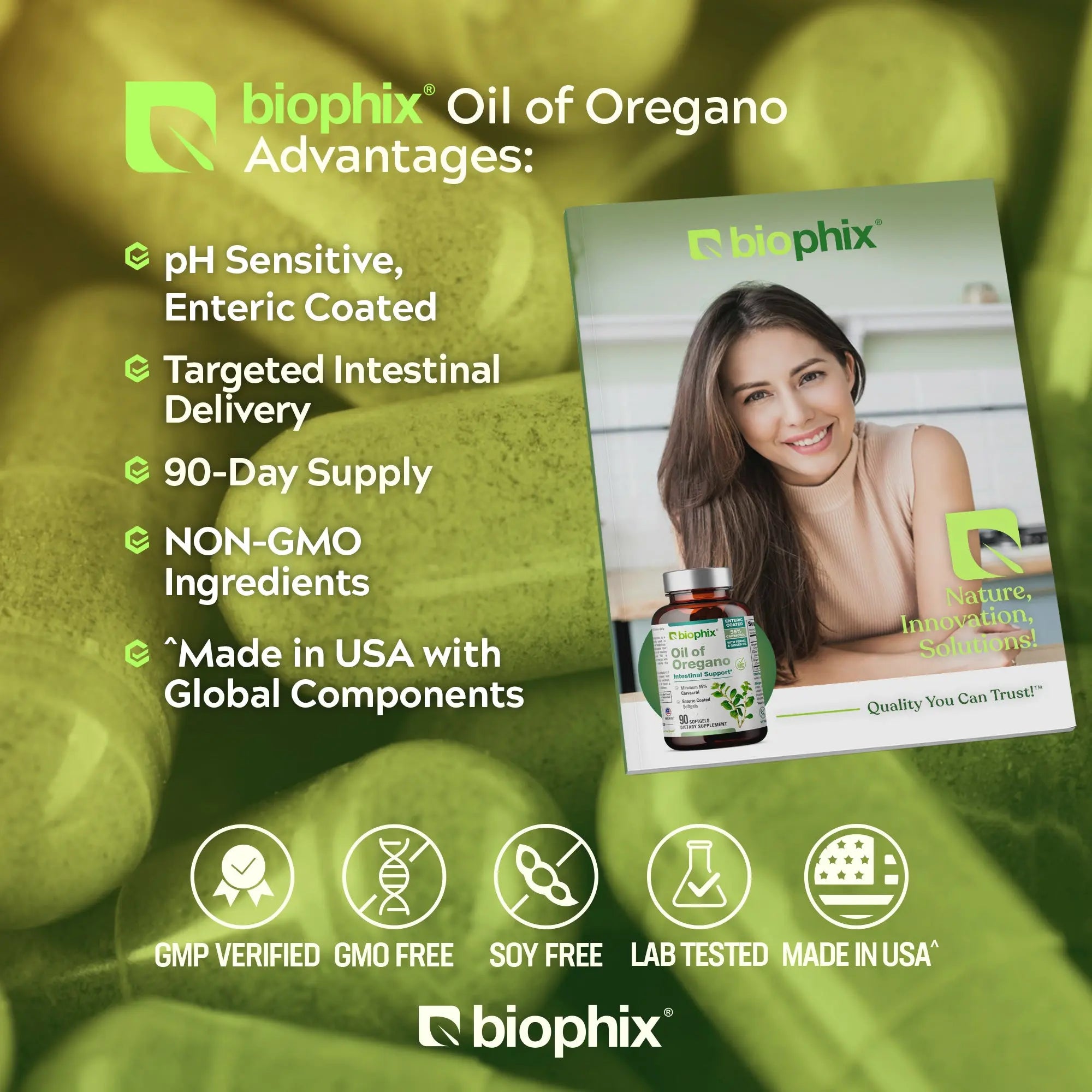 biophix Oil of Oregano 90 Softgels with Fennel and Ginger Oil