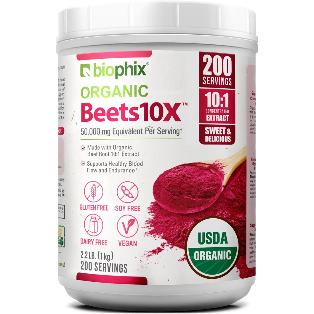 biophix Organic Beets 10X Beet Root Powder 2.2 lb 50000 mg Equivalent