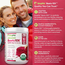Load image into Gallery viewer, biophix Organic Beets 10X Beet Root Powder - 2.2 lbs - Superfood Energy Support Detoxification Heart Health