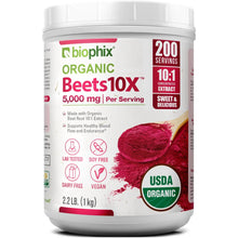 Load image into Gallery viewer, biophix Organic Beets 10X Beet Root Powder - 2.2 lbs - Superfood Energy Support Detoxification Heart Health