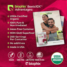 Load image into Gallery viewer, biophix Organic Beets 10X Beet Root Powder - 2.2 lbs - Superfood Energy Support Detoxification Heart Health