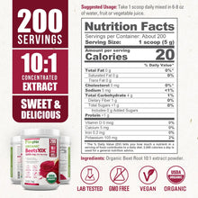 Load image into Gallery viewer, biophix Organic Beets 10X Beet Root Powder - 2.2 lbs - Superfood Energy Support Detoxification Heart Health
