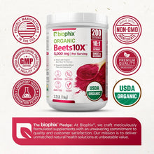 Load image into Gallery viewer, biophix Organic Beets 10X Beet Root Powder - 2.2 lbs - Superfood Energy Support Detoxification Heart Health