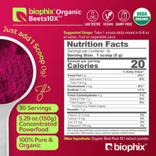 Load image into Gallery viewer, biophix Organic Beets 10X Beet Root Powder 4.29 oz