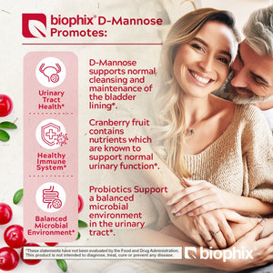 biophix Organic D-Mannose Plus Cranberry & Probiotics 8 oz 226.8 g