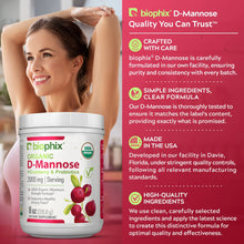 Load image into Gallery viewer, biophix Organic D-Mannose Plus Cranberry &amp; Probiotics 8 oz 226.8 g