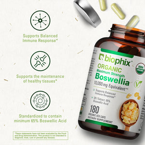 biophix Organic Maximum Strength Boswellia 180 Veggie Caps