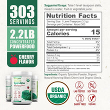 Load image into Gallery viewer, Biophix Organic Spirulina Cherry Flavor Right Side View Antioxidant Immune Support