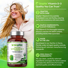 Load image into Gallery viewer, biophix Organic Vitamin D-3 Complex 10000 IU 180 Vegetarian Capsules with Turmeric