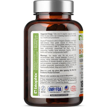 Load image into Gallery viewer, biophix Organic Vitamin D-3 K2 Turmeric 180 Vegetarian Capsules