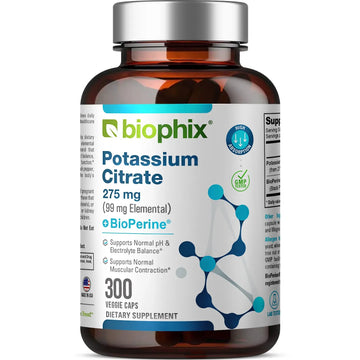 biophix Potassium Citrate 275 mg with BioPerine 300 Veggie Capsules
