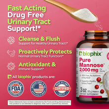 Load image into Gallery viewer, biophix Pure Mannose 100 Percent Powder 2000 mg 3 oz