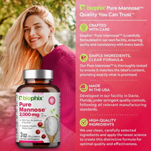Load image into Gallery viewer, biophix Pure Mannose 100 Percent Powder 2000 mg 3 oz