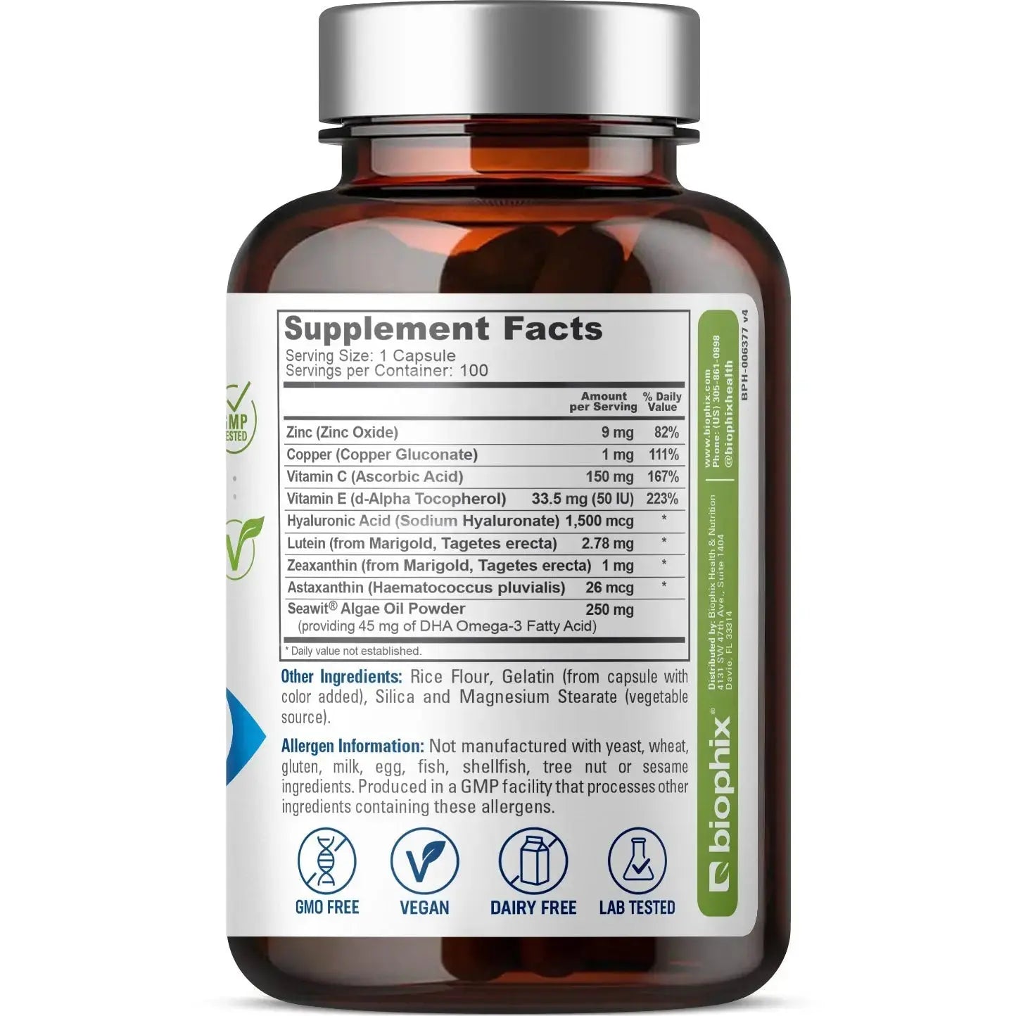 Retinal Support Maximum Strength Complex Formula 100 Caps