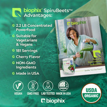 Load image into Gallery viewer, biophix Spirubeets Organic Spirulina Beet Root Powder 2.2 lb 1 kg