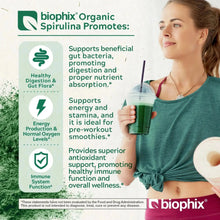 Load image into Gallery viewer, Biophix Organic Spirulina Powder Left Side View USDA Organic Non-GMO Vegan
