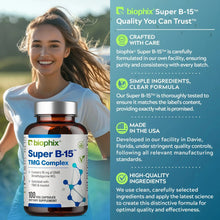 Load image into Gallery viewer, biophix Super B-15 Complex 100 Vegetarian Capsules