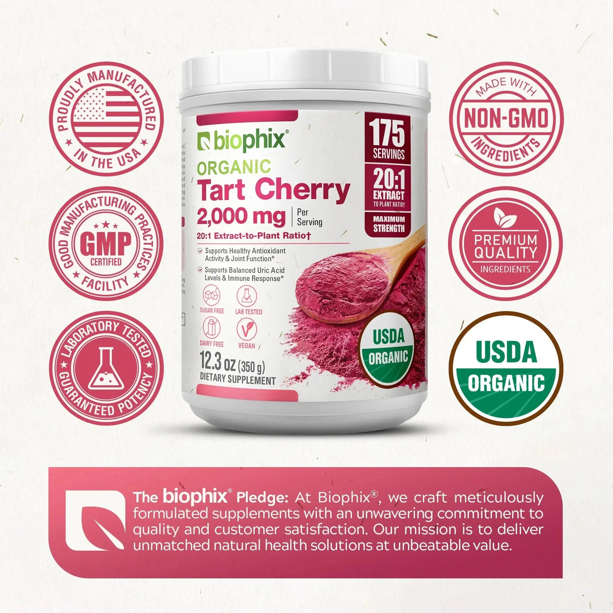 Biophix Organic Tart Cherry Anthocyanins Anti-Inflammatory Post-Workout Recovery