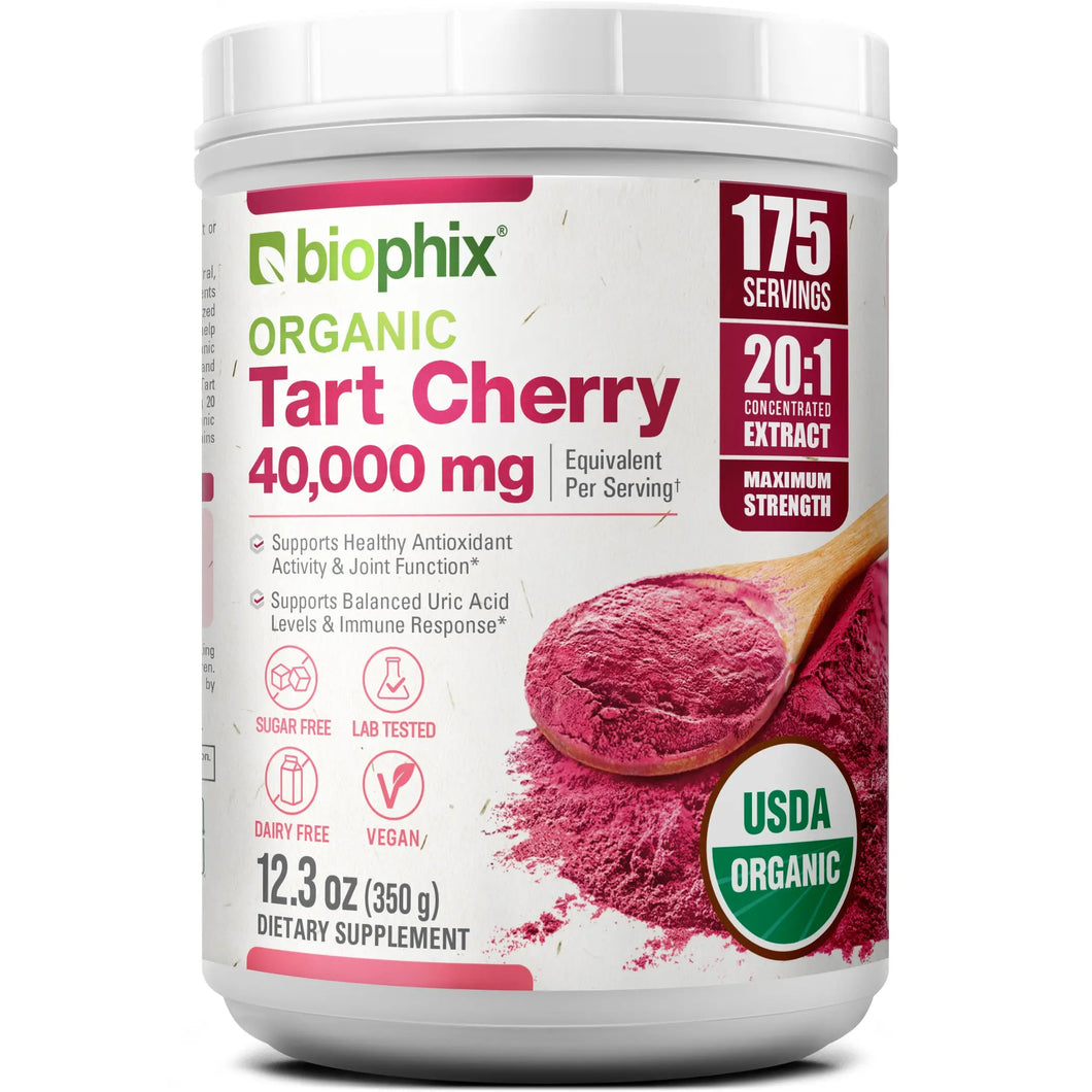 biophix Tart Cherry USDA Organic Powder 20:1 Extract 12.3 oz 350 g