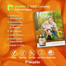 Load image into Gallery viewer, biophix Vitamin C-1000 mg High-Potency 30 Tablets