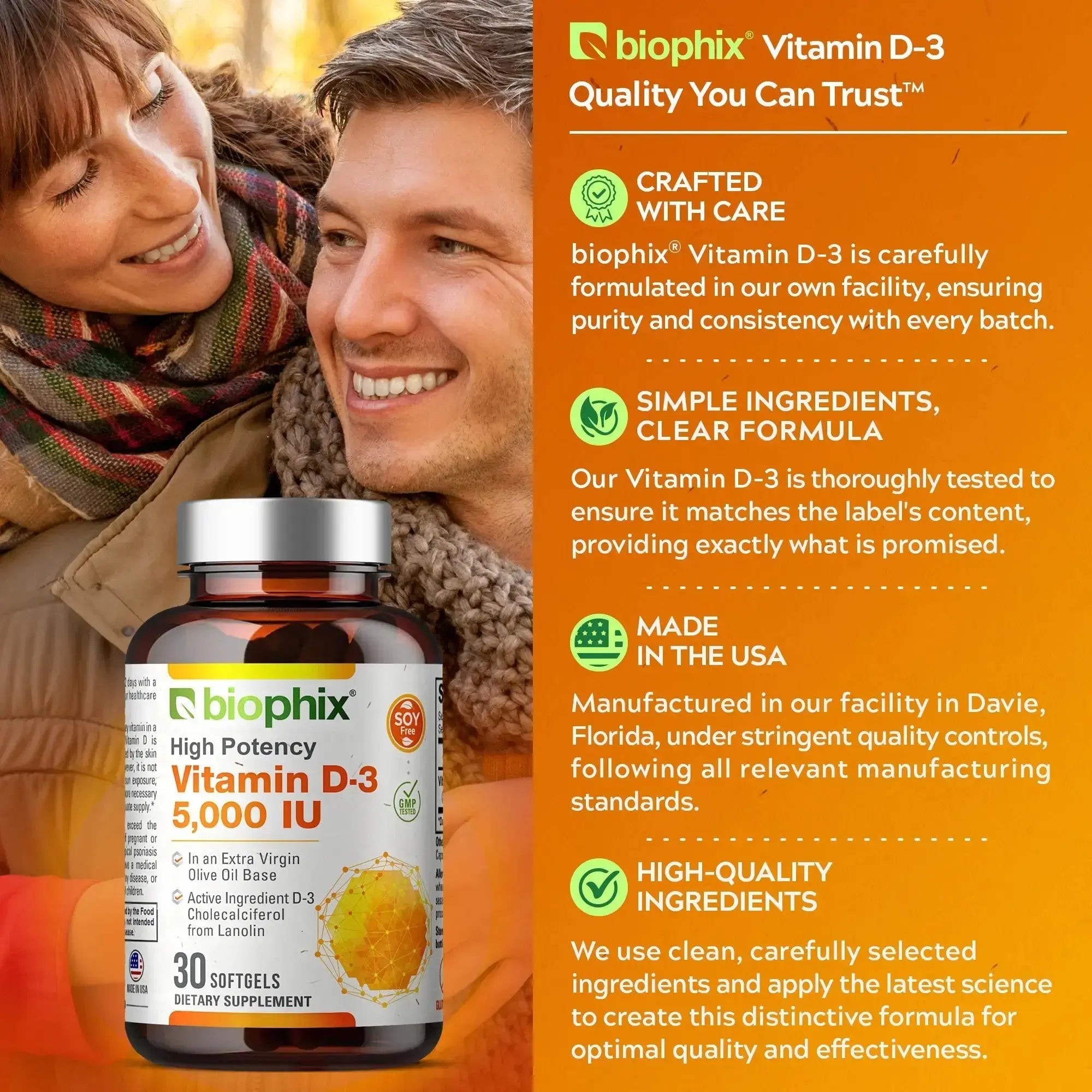 biophix Vitamin D-3 5000 IU High-Potency 30 Softgels
