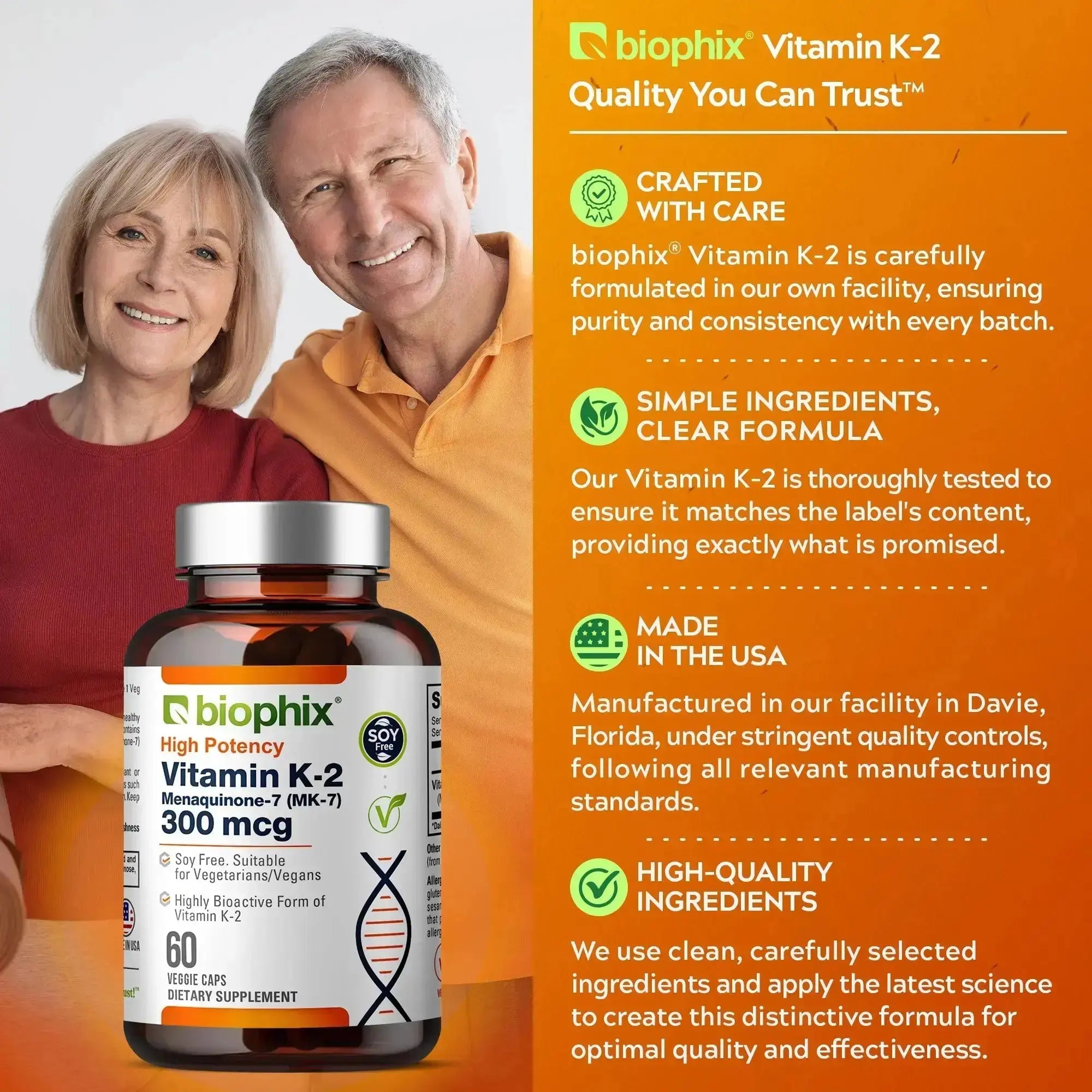 biophix Vitamin K2 MK-7 - 300 mcg 60 Vegetarian Capsules