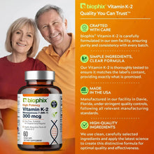 Load image into Gallery viewer, biophix Vitamin K2 MK-7 - 300 mcg 60 Vegetarian Capsules