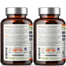 Load image into Gallery viewer, biophix Vitamin K2 MK-7 High-Potency 100 mcg 60 Vegetarian Capsules - 2 Pack
