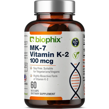 biophix Vitamin K2 MK-7 High-Potency 100 mcg 60 Vegetarian Capsules