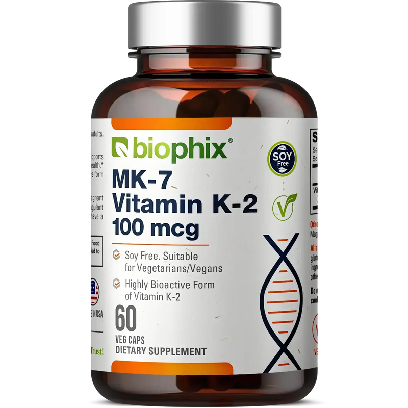 biophix Vitamin K2 MK-7 High-Potency 100 mcg 60 Vegetarian Capsules
