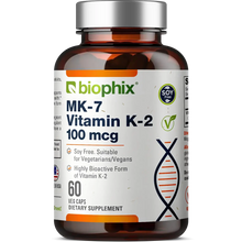 Load image into Gallery viewer, biophix Vitamin K2 MK-7 High-Potency 100 mcg 60 Vegetarian Capsules