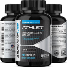 Load image into Gallery viewer, Athlet L-Arginine USP 1000 mg 240 Capsules