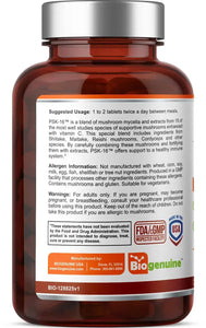 Biogenuine PSK-16 Natural Mushroom Blend 1070 mg 120 Tablets