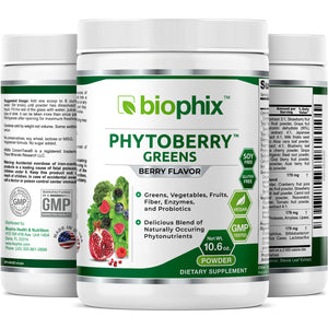 Phytoberry Greens Superfood Powder Berry Flavor 10 oz