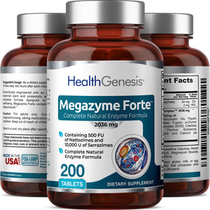 Megazyme Forte Complete Natural Enzyme Formula 200 Tablets