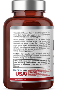 Load image into Gallery viewer, Health Genesis D-Mannose Pure Powder 2000 mg 3 oz 85 g