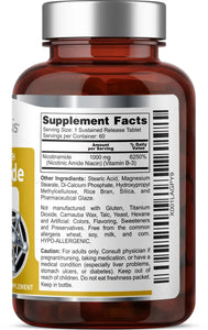Health Genesis Nicotinamide 1000 mg Extra Strenght 60 Tablets