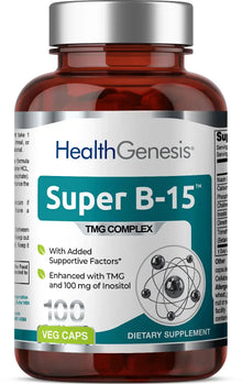 Load image into Gallery viewer, Health Genesis Super B-15 Complex 100 Vegetarian Capsules