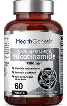 Load image into Gallery viewer, Nicotinamide 1500 mg Maximum Strength 60 Tablets