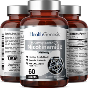 Nicotinamide 1500 mg Maximum Strength 60 Tablets